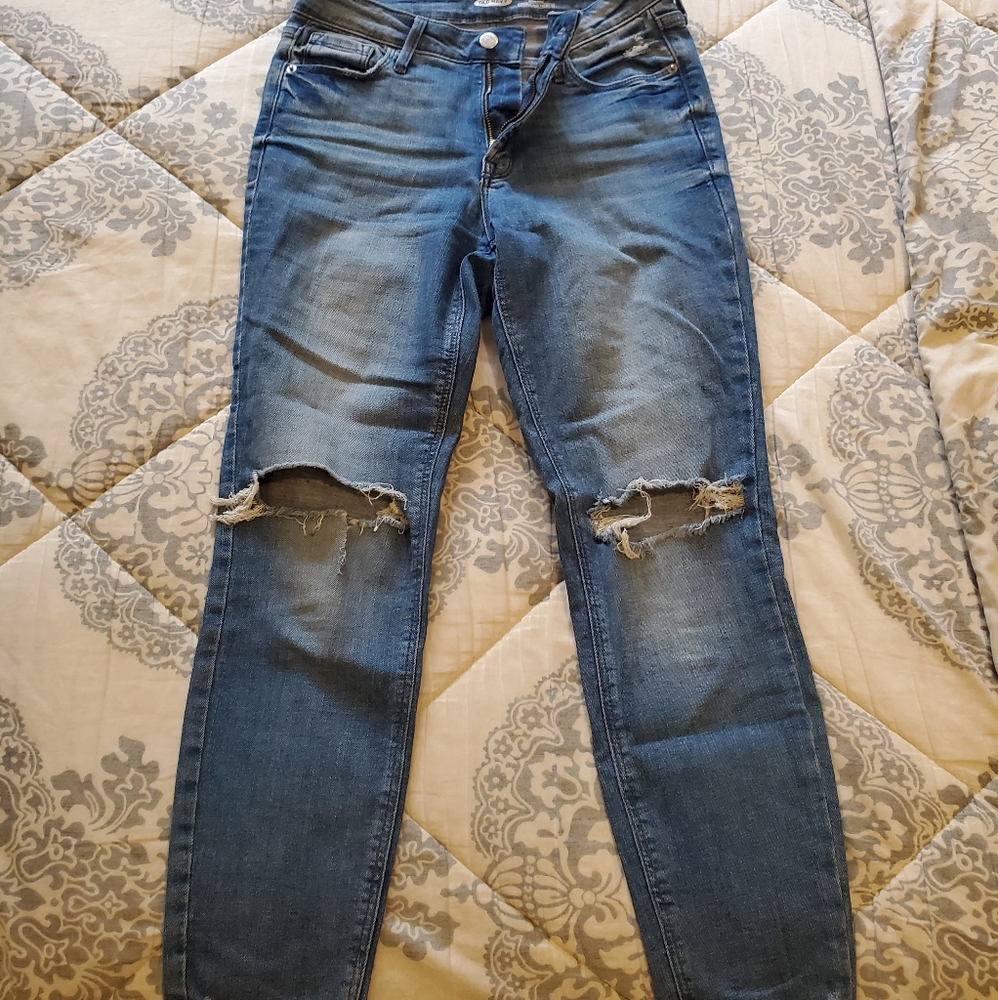 Distressed jeans